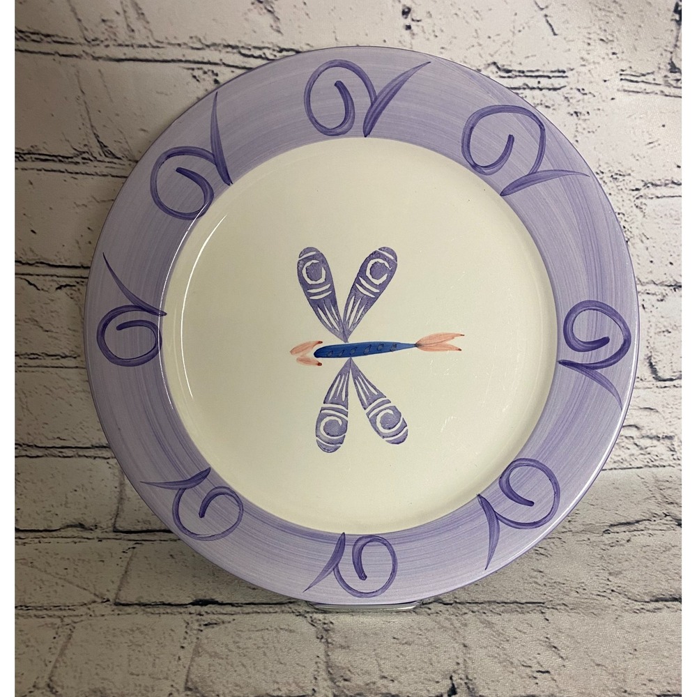 Vintage Retroneu Everyday Purple Dragonfly 4250 Hand Painted 11" Dinner Plate